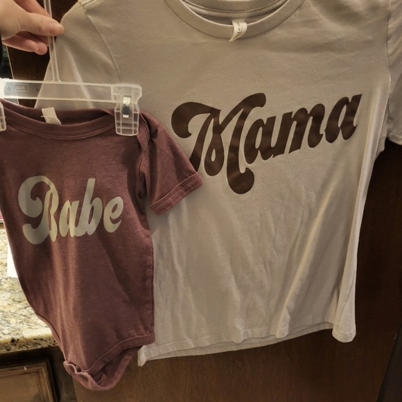 Bella Canvas Tops - Bella canvas Mom & daughter matching shirt & onsie, mom sizeS/M babe size12/18M